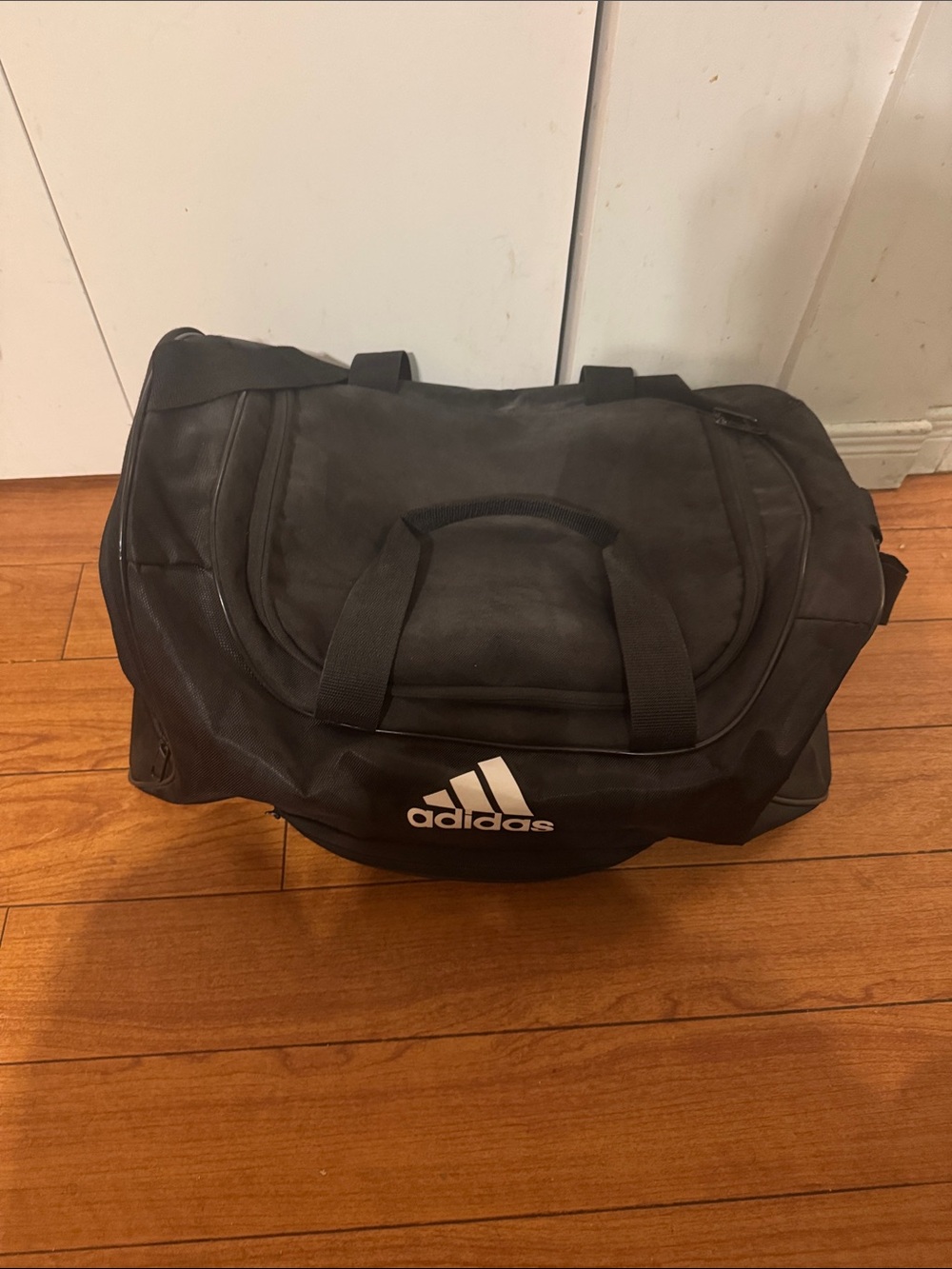 adidas Black Logo Duffel Bag - Men's Gym & Travel